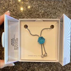 Sleek Blue and Silver Necklace with Modern Design